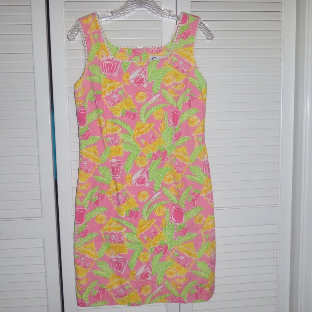 Lilly Pulitzer cotton shift dress Juice Bar size 8